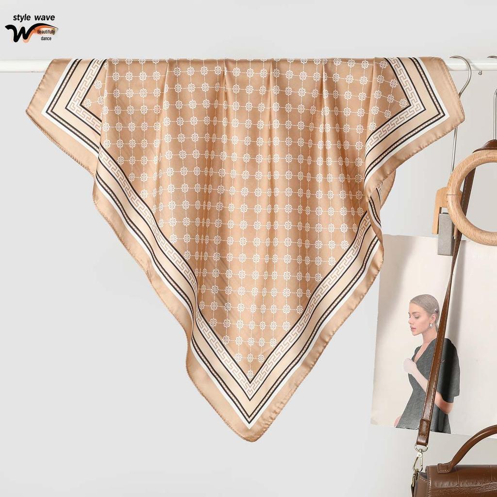 Spring/Summer Women's Korean-Style Fashion Silk-Print Scarf - Versatile Decorative Accessory, Hot Selling