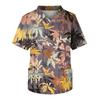 Men's Casual Short-Sleeved V-Neck Printed Front Pocket Top
