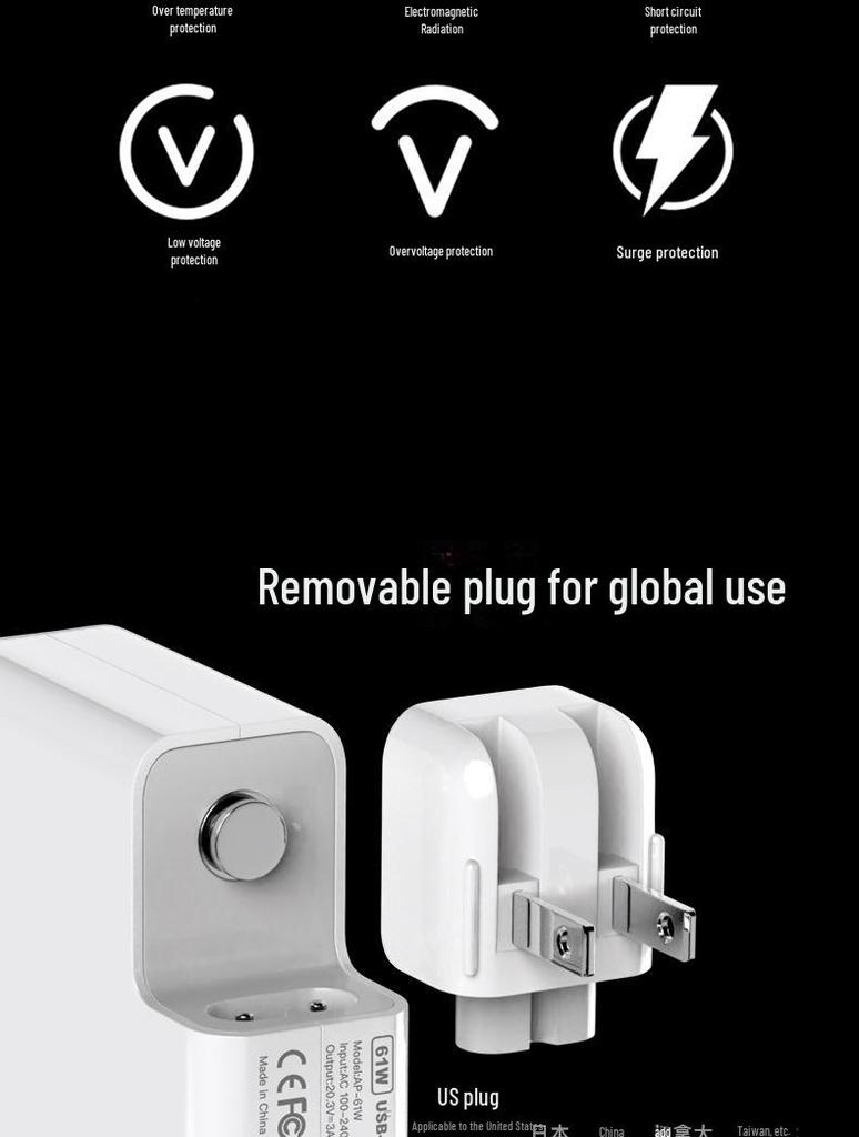 Apple MacBook Charger: Cross-Border 61W/67W PD Fast Charging Type-C Adapter