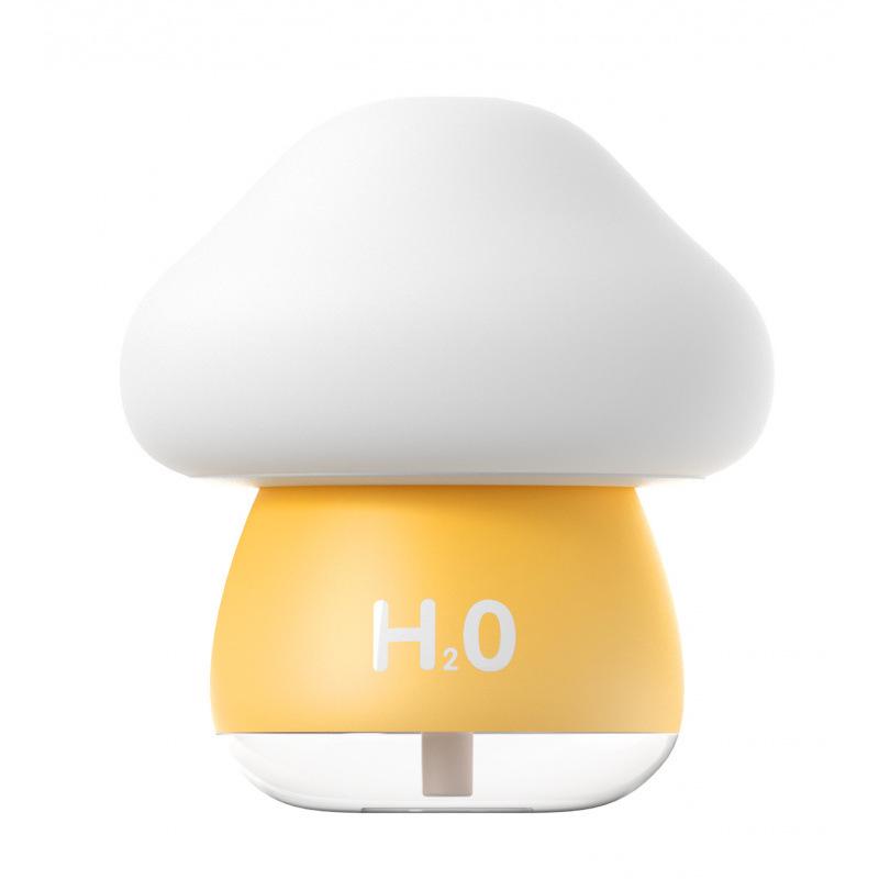 USB Rechargeable Mushroom Tap Light Humidifier for Bedroom or Desktop with Large Spray