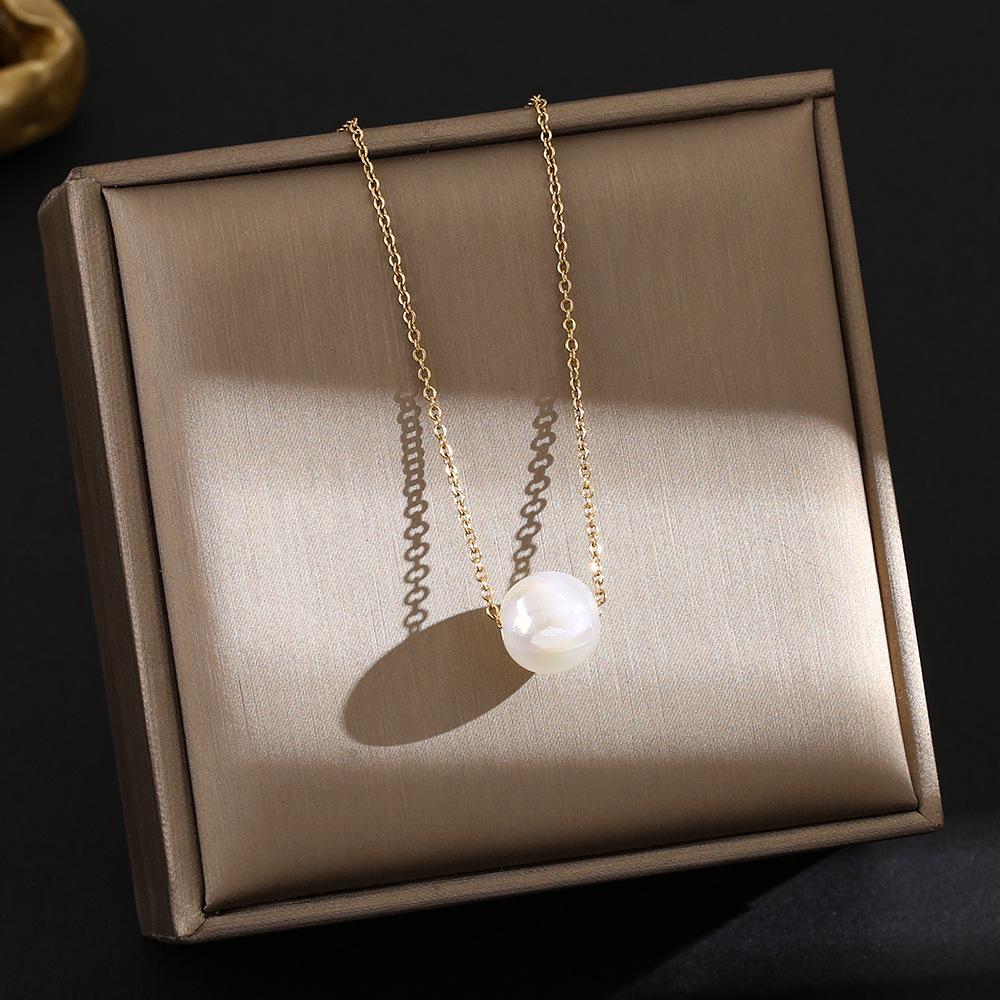 Colier din Oțel Titan Placat cu Aur de 18K, Lanț Claviculă de Înaltă Calitate pentru Femei - Bijuterii care nu se Decolorează