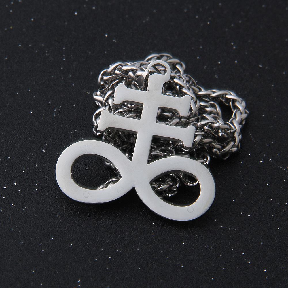 Lucifer Sigil Luciferian zapečetěný okultním démonem Náhrdelník s přívěskem Baphomet z nerezové oceli