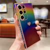 Electroplating Silk Pattern Love Suitable for Samsung S25 Ultra Apple IPhone 16 Gradient Phone Case Protection Case