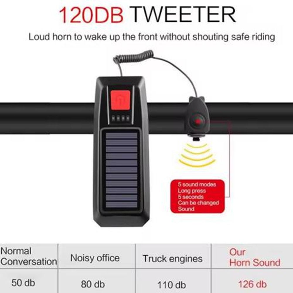 3 Modes Solar Bicycle Light Power Display Bike Front Lamp Mountain Road Bike Front Lamp  Work