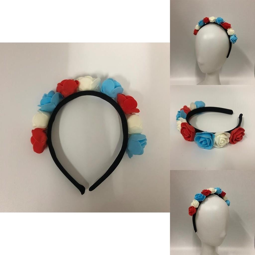 Elegantes Blumen-Haaraccessoire Stirnband für das 70. Platinjubiläum der Königin, inspiriertes Design im Union Jack-Stil