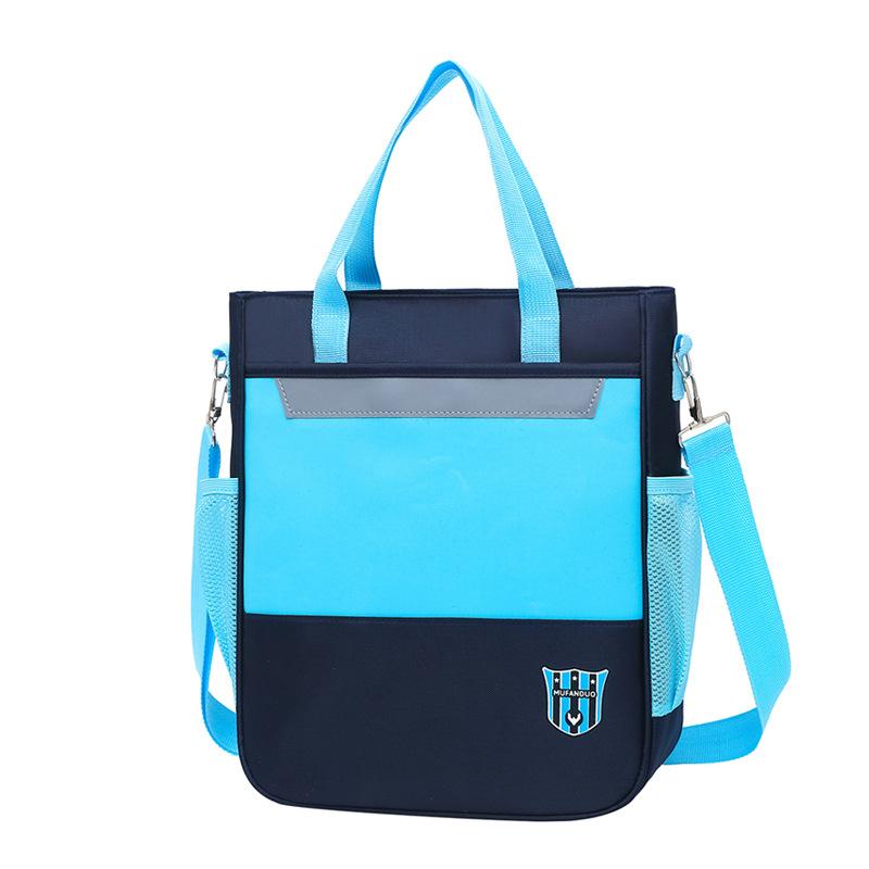 

Новая сумка через плечо сумка-тоут в британском стиле, для учеников начальной школы, мальчиков и девочек, можно носить в руках и на плече, сумка для репетиторства для учеников начальной школы светло-синий