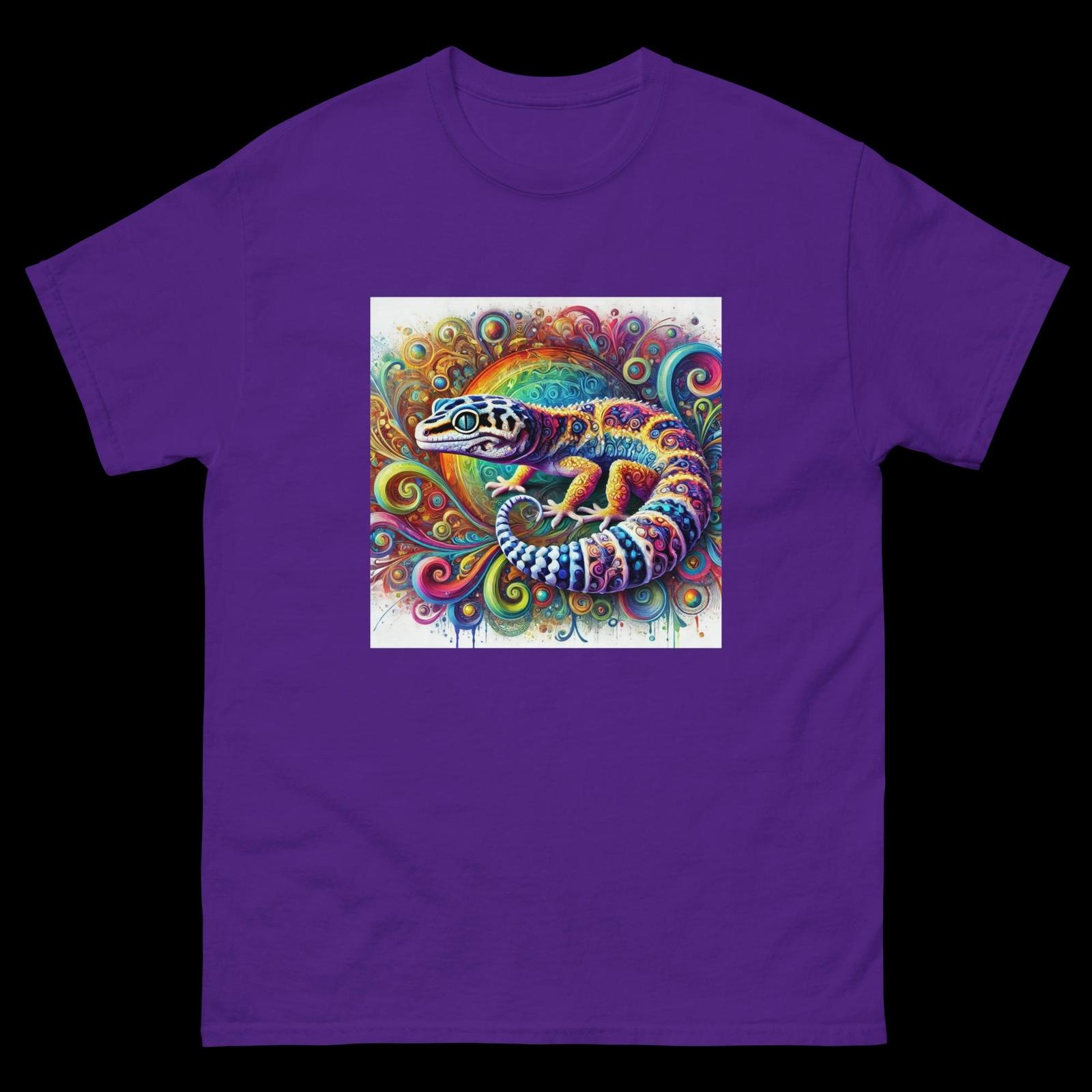 Neon Leopard Gecko Shirt Turquoise - Pet T Shirt - Unique 782 S разноцветный