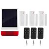 433MHZ Wireless Solar Siren Burglar Security Alarm System 3 Door Magnet 3 Remote Control