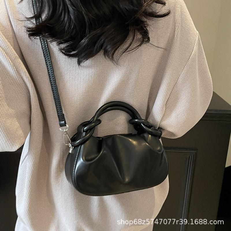 2025 spring new niche retro bag crescent moon bag dumpling bag commuter versatile single shoulder messenger handbag