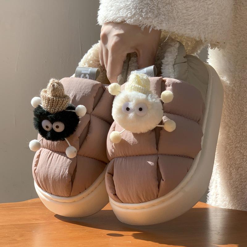 Women's Winter Slippers - Warm Velvet Lined Thick Sole for Indoor Comfort