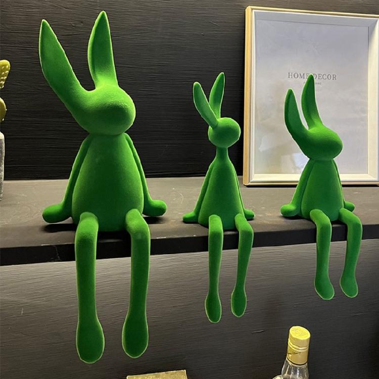 Plush Flocked Animal Figurine Animal Display Realistic Home Decors Figurine Animal Figure Animal  Statue for Kids