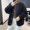 Women's Korean-Style Lambswool Plush Coat - 2025 Autumn/Winter Casual Loose Fit Baseball Jacket