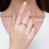 Modian Real 925 Sterling Silver Double Deck Line Fashion Clear CZ Rings For Women Luxury Wedding Jewelry
