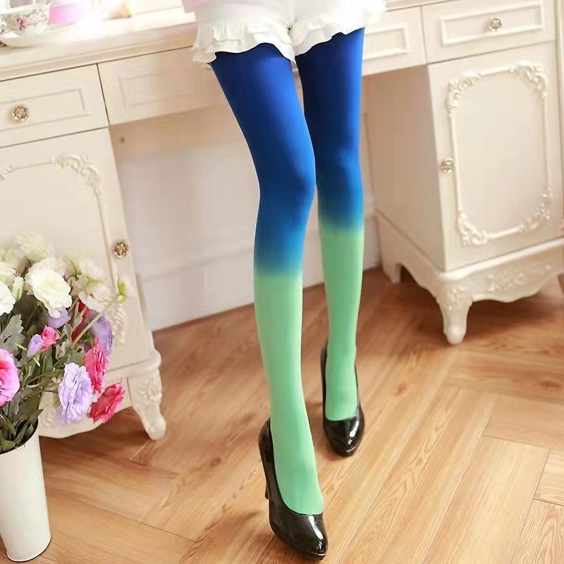 Gradient Candy Color Slimming Pantyhose - Trendy Summer Stockings for a Flattering Look