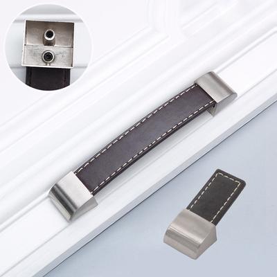 1Pcs Hardware Fittings For Furniture Cabinet Drawer Pull Knob Leather Door Handle