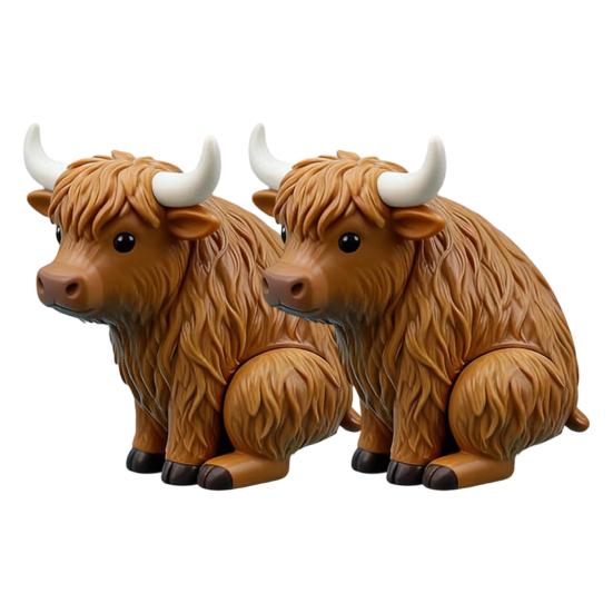 Highland Cow Toothpaste Topper Funny Animal Shape Toothpaste Cap Pooping Cow Toothpaste Dispenser for Family Dorm Bathroom Decor