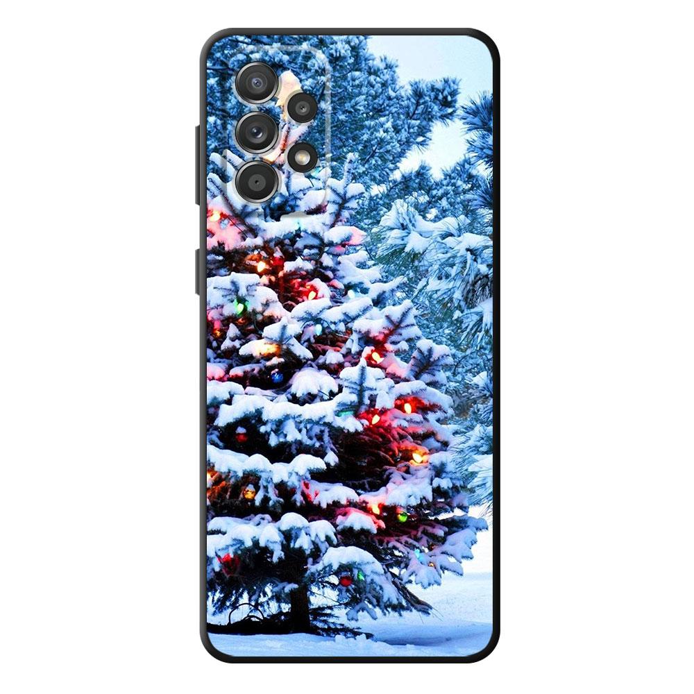 Merry Christmas Snow Winter Case for Samsung Galaxy A13 A52 5G A72 A21s A11 A22 A32 A51 4G A71 A12 A73 A53 TPU Soft Silicone Bag