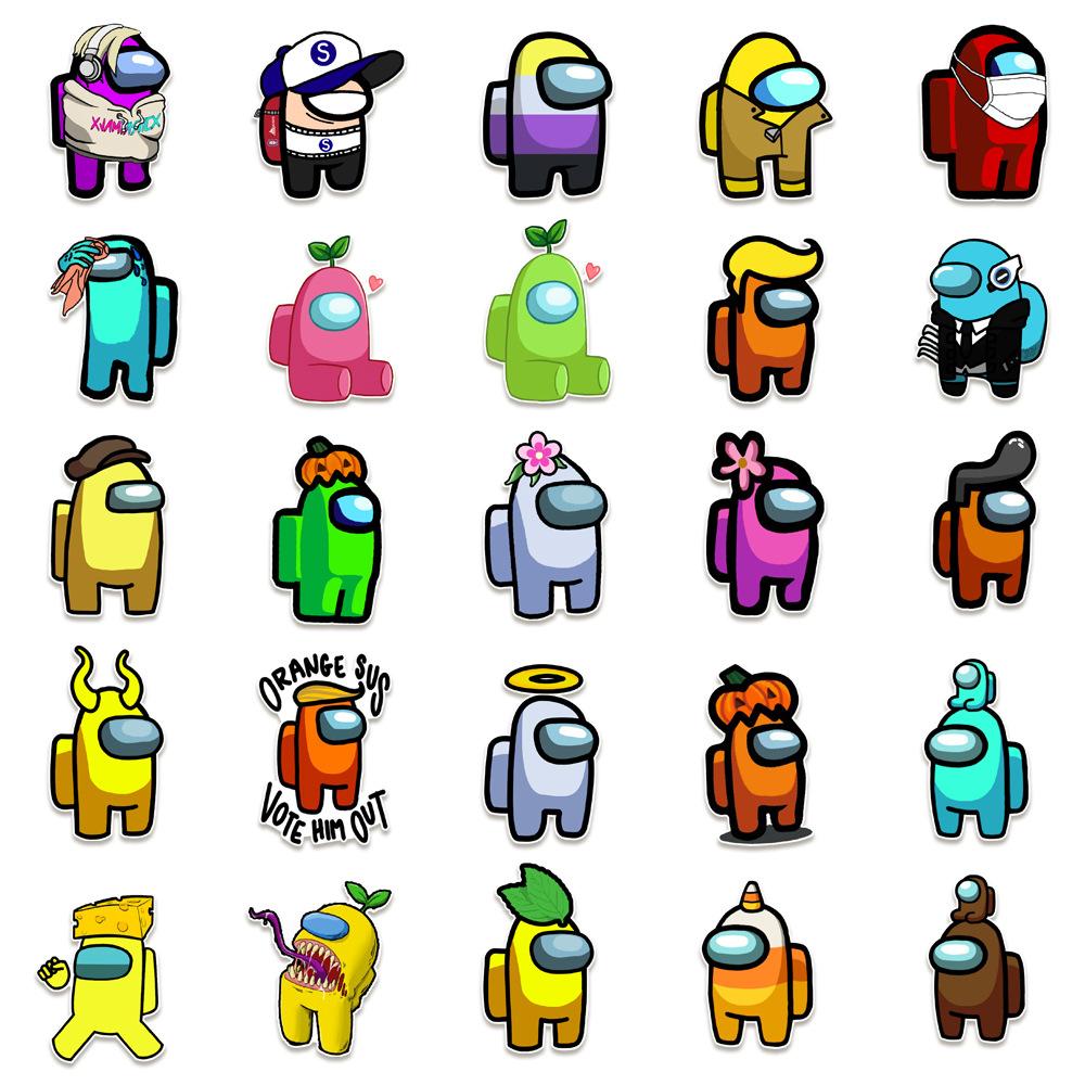 50 New Games Among US Graffiti Stickers Suitcase Computer Car Refrigerator Skateboard Stickers Waterproof
