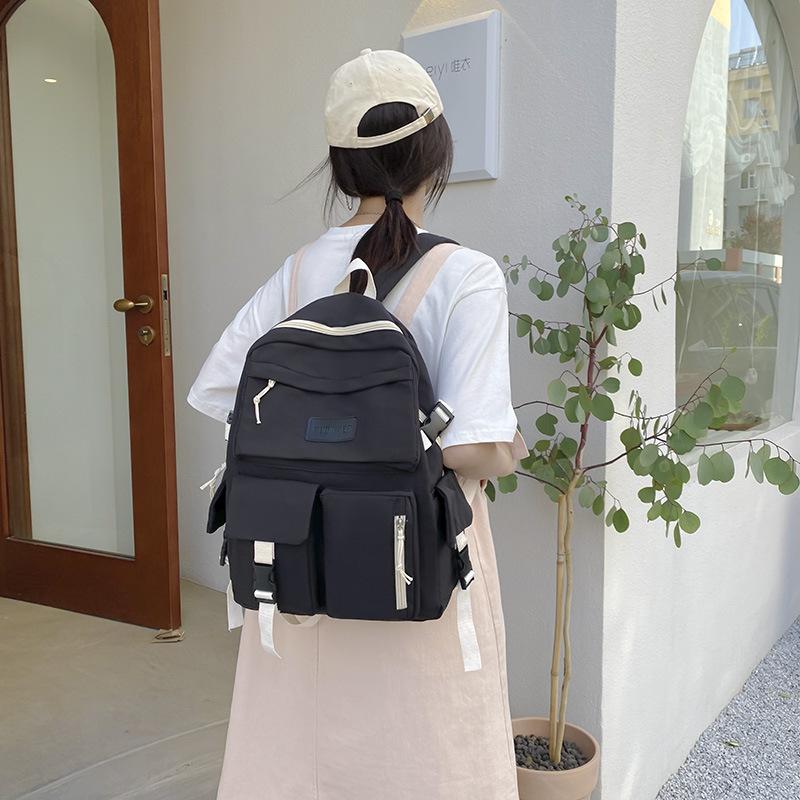 Backpack New Women's Bag Fashion College Wind Nylon Backpack Student School Bag