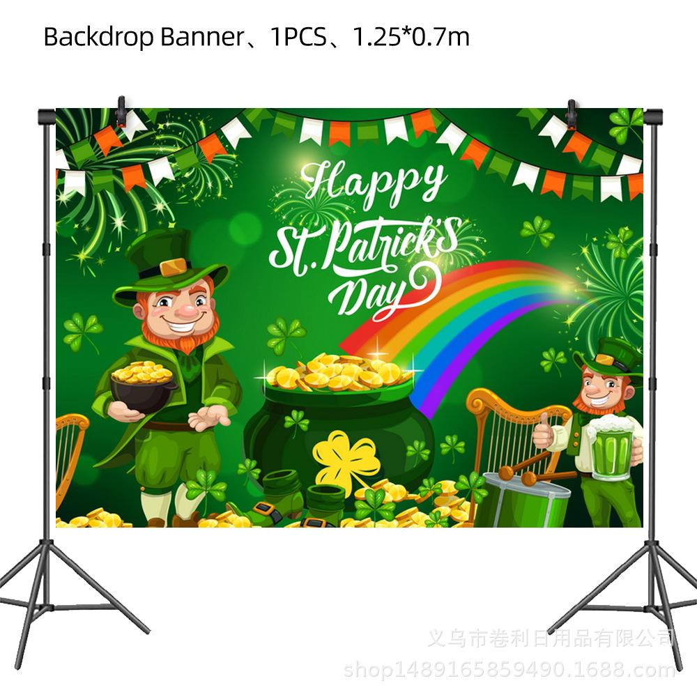 St. Patrick'S Day Party Supplies St. Patrick'S Party Decoration Arrangements Props Banners Disposable Tableware