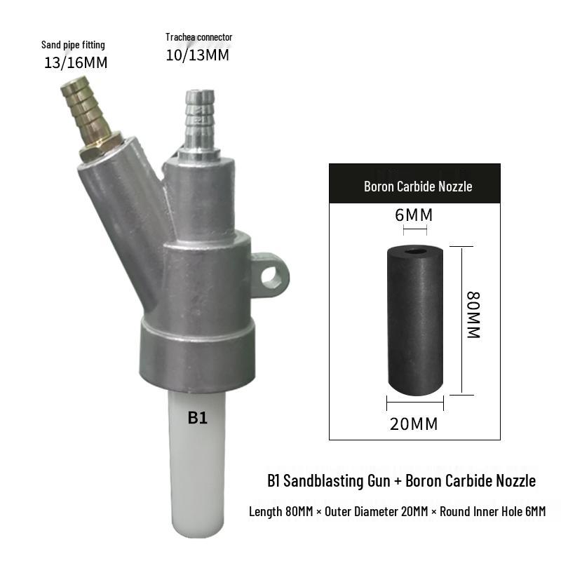 Type B Boron Carbide Sandblasting Nozzle for Manual & Automatic Rust Removal Machines