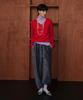 MELLY&ROSE Meli Pure Wool V-Neck Pullover (319230)_Red