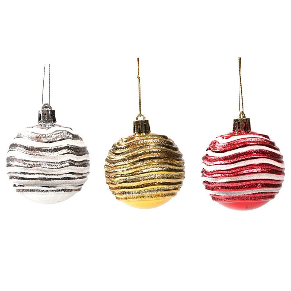 12pcs Creative Christmas Ball Delicate Hanging Ornament DIY Supplies Christmas Tree Pendant  Wedding