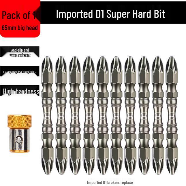 High-Hardness German-Style Phillips Screwdriver Bits with Strong Magnetic Anti-Slip Ring for Electric and Air Screwdrivers