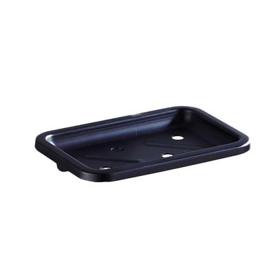 Black Space Aluminum Soap Dish Holder Wall Mounted Soap Tray with Drain Holes Corrosion Resistant for Bathroom Kitchen Laundry
