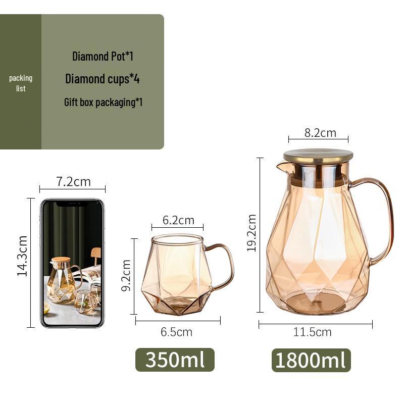 Heat-Resistant Glass Teapot and Cup Set