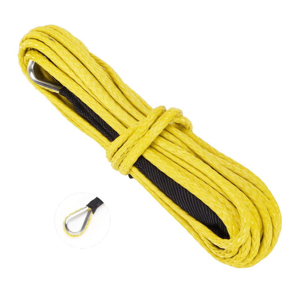 15M Synthetic Rope 7700LBS Winch Cable Nylon Replacement for   SUV Truck ATV UTV