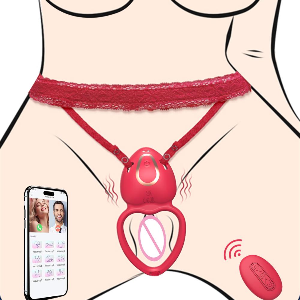 App Control Wearable Panty Vibrator Female 9 Vibration with Wireless Control Penis Ring Clitoral Stimulator Adult Sexy Toys