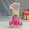 Cute Rabu Doll Digital Candle Cartoon Birthday Cake Decoration Party Decoration DIY Ornaments
