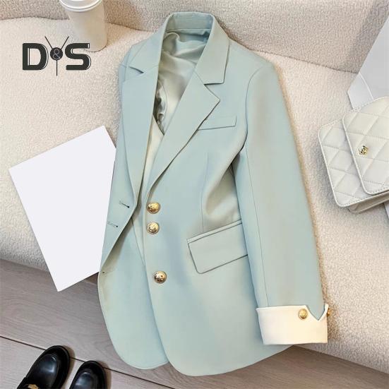 Damen Casual Blazer Bürodame Pendleranzug Reverskragen Jacke Loose Fit Mode Alltagskleidung Mantel für Frühling Herbst