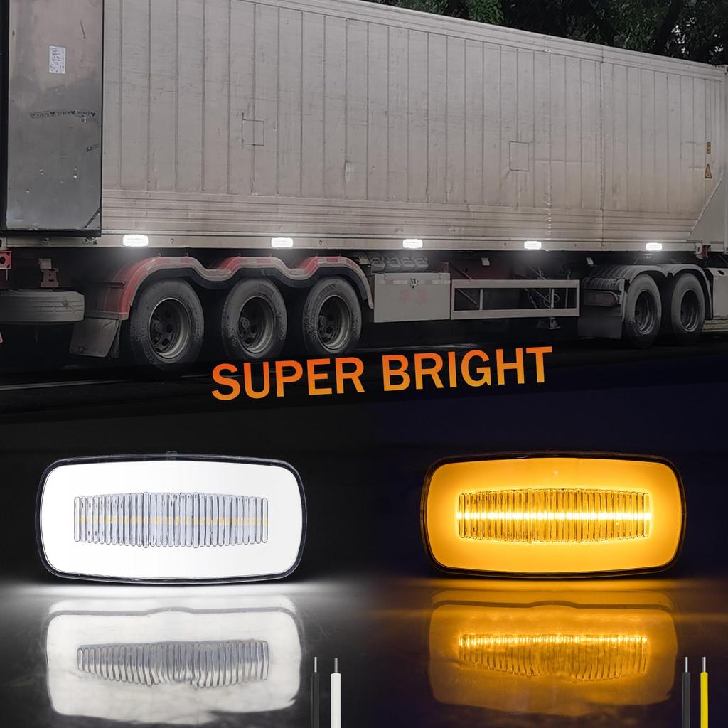 X-STYLE Side Marker, LED, 12 V, 24 V, Constant Light, White + Sequential Flowing
