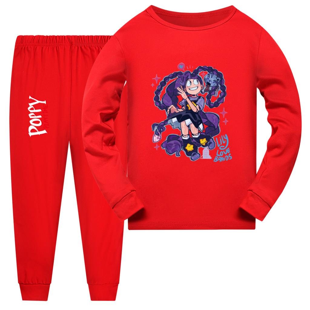 5625 Kids Girls Lily Lovebraids Sleepwear Pajamas Long Sleeves Top T-shirt Pants Sets