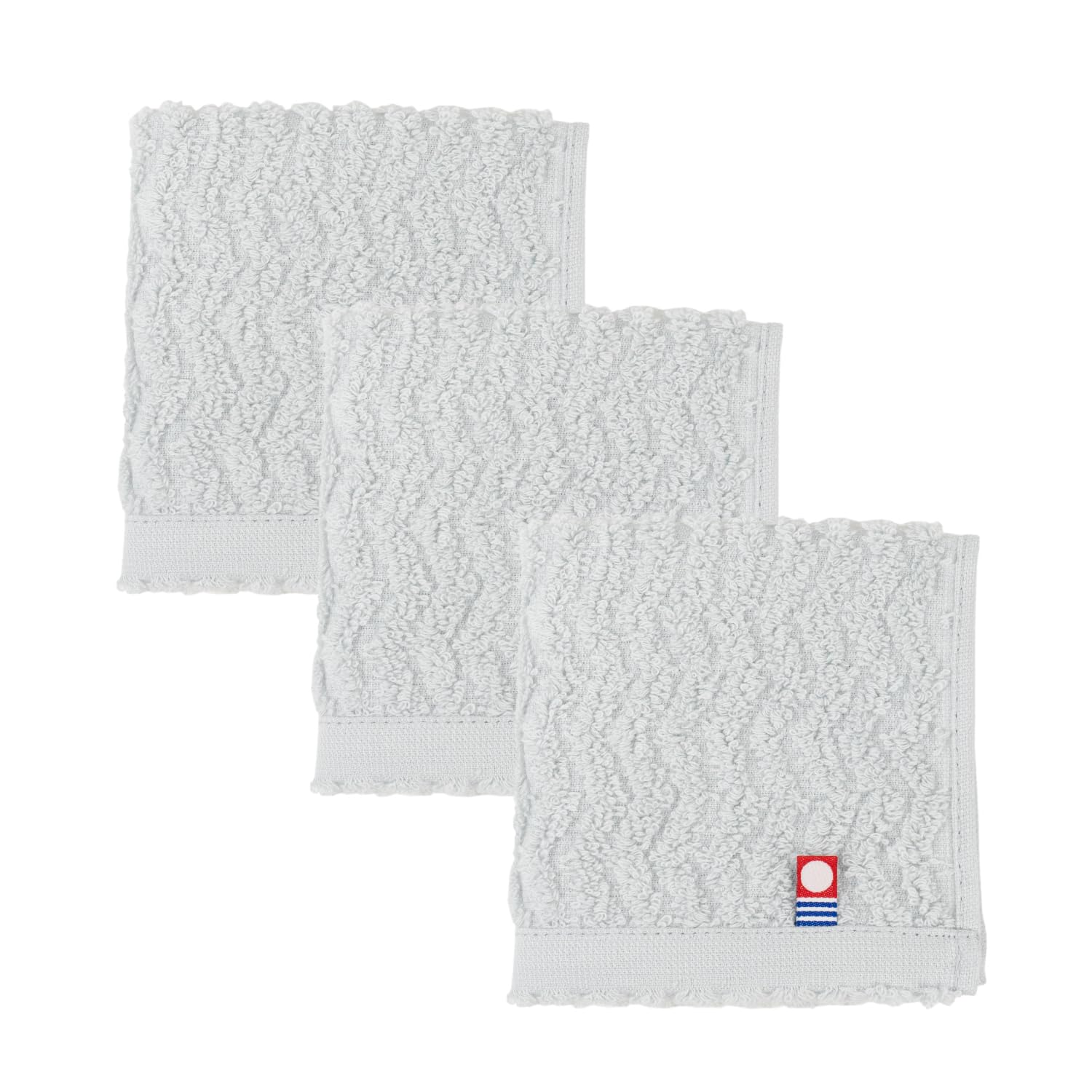 

oruTa Imabari Towel Set of Fluffy Made in 22 x Stylish and No Fluorescent Light Blue Handkerchiefs, 3, Small, Women s, Cotton, Japan, 22cm, Cute,