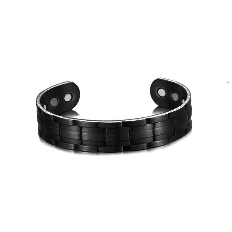 Vintage Copper Color Health Therapy Bracelet For Men Women Wide Open Cuff Bracelets Energy Magnetic Bangles Couple Jewelry