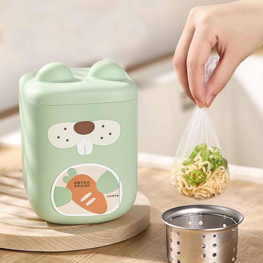 Kitchen Sink Filter Disposable Extraction Sink Filter Storage Box,Household Wall Mounted Cute Drawer Box