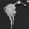 Tassel Navel Dangle Button Belly Ring Bar Body Piercing Jewelry