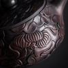 Jianshui Purple Pottery Teapot Heap Carving Xianglong Pot Kung Fu Tea Set Purple Clay Pot Deep Carving Tea Making Tea Kettle