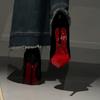 Mode Designerskor Höga Klackar Kvinnor Sula Strass Pumps Röda Sulor Höga Klackar Kvinnor Bröllop Brud Spetsig Tå Platåskor
