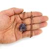 Irregular Natural Crystal Amethyst Rough Stone Pendant Handmade Silk Mesh Pocket Necklace N652