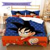 Son Goku Pattern Bedding,Quilt Set Quilt Cover Pillowcase Home Birthday Gift (1 * Duvet Cover + 2 * Pillowcase, Without Core)