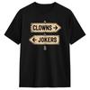 Maglietta in Cotone Vintage Direzione Clown a Sinistra Buffoni a Destra per Abbigliamento Unisex Estate 2026 Maglietta Magliette Novità