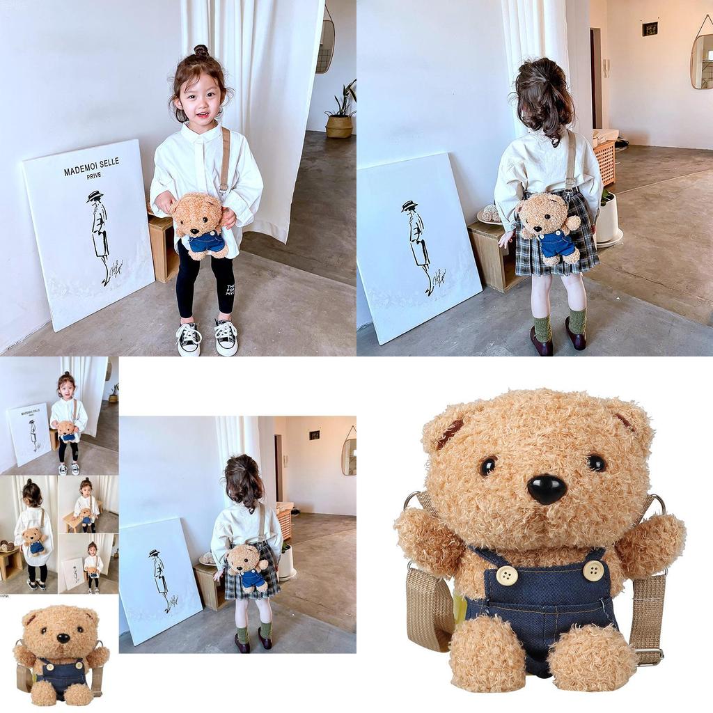 Mochila Adorável de Urso de Desenho Animado de Pelúcia Para Crianças Perfeita Para Uso Diário e Armazenamento