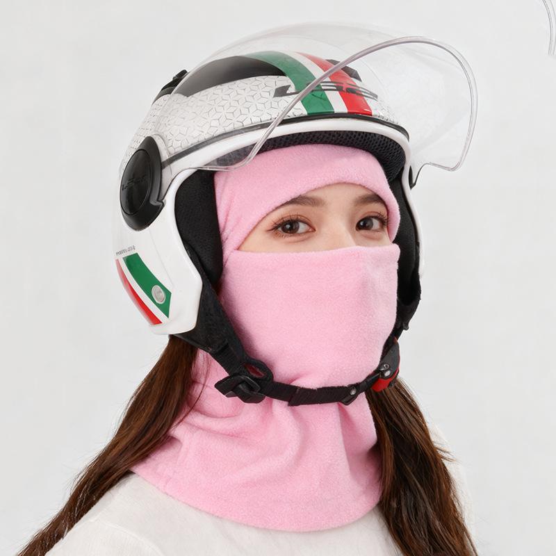 Autumn and winter cycling mask windproof and warm integrated headgear fleece fleece fleece cap multi-functional sports warm headgear