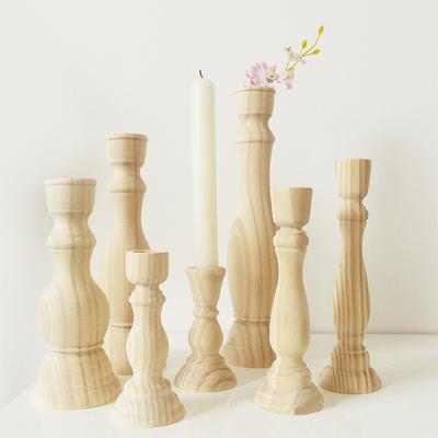 Wooden Candle Holders Modern Minimalist Style Handmade Candlestick Table Wedding Decoration Candelabrum Holders Home Decor