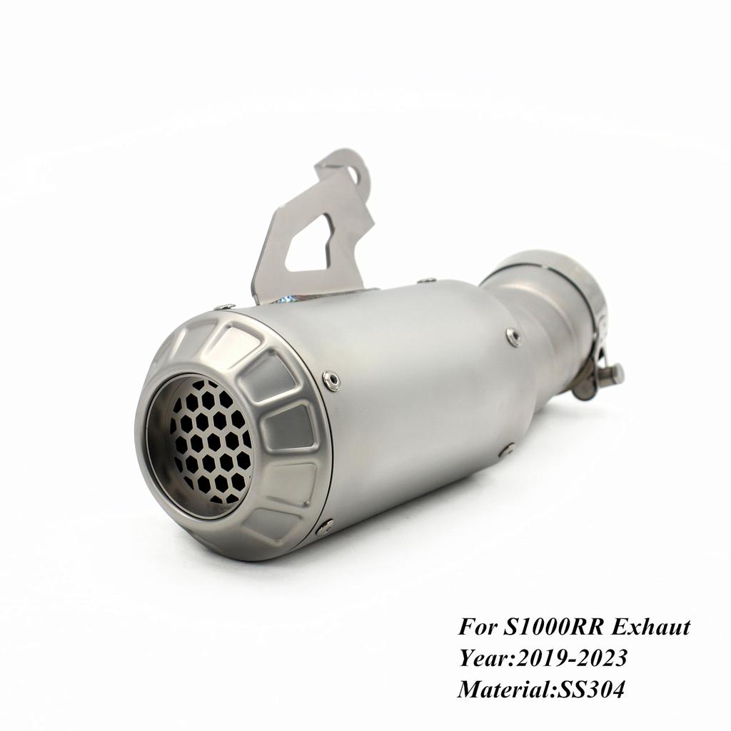 Slip On Line For BMW S1000RR 2019-2023 S1000R 2021-2025 Motorcycle Exhaust System Modify Escape Stainless Muffler 60MM Interface