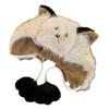 Cute Blush Kitten Ears Plush Hat Women's Autumn and Winter Furry Warm Ear Protection Hat Showing Face Small Hat
